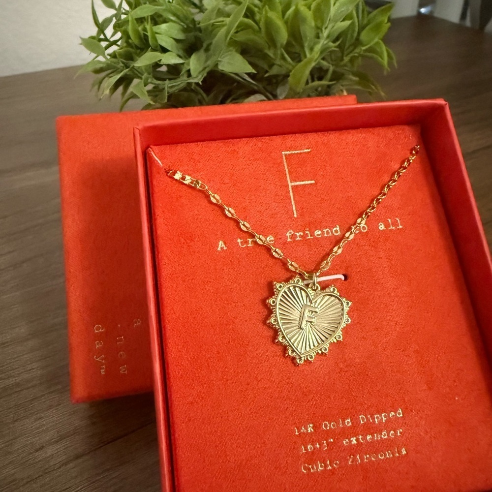 A New Day Gold Heart Necklace
